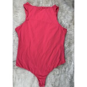 Skims Bodysuit Womens 2X Pink Stretch Sleeveless Snap Closure‎ Shapewear Top